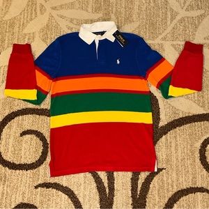 COPY - NWT POLO RALPH LAUREN CLASSIC FIT STRIPE RUGBY SHIRT SIZE SMALL S